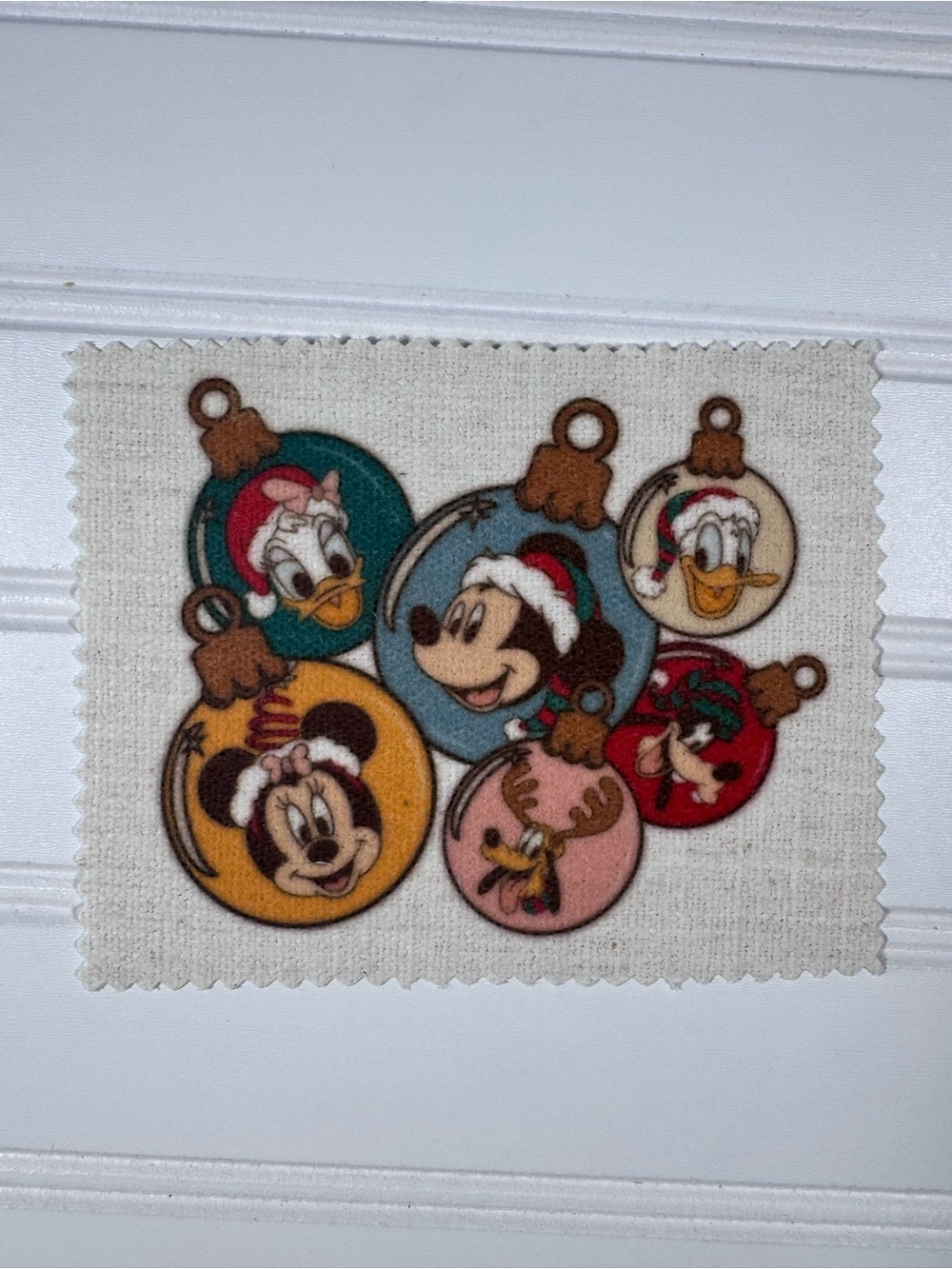 Disney Kids Christmas Fabric Patch in Cream, Red, Green, Blue, Pink